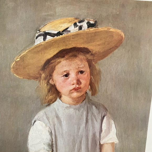 mary cassat Other - Vintage portrait “child in a straw” Mary Cassatt art 1844